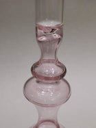 Vintage glass Taper candle holder - Murano Style Pink Blush