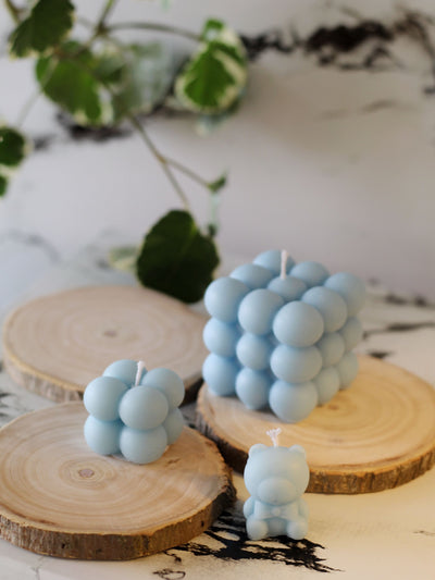 Combo of Blue Bubble & Teddy Soy Candle