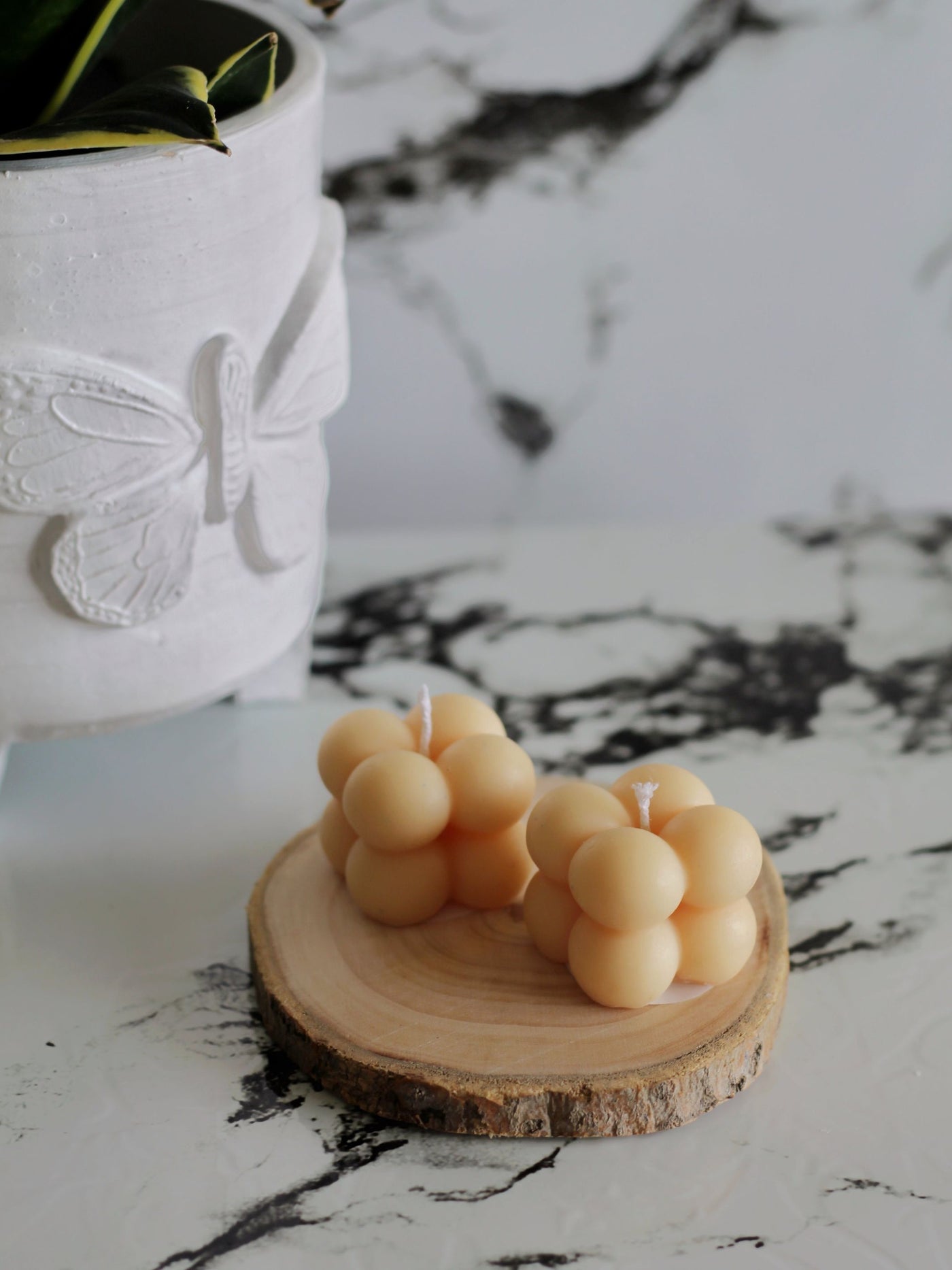 Beige Mini Cloud Bubble Candle - Set of 2 | Soy Candle