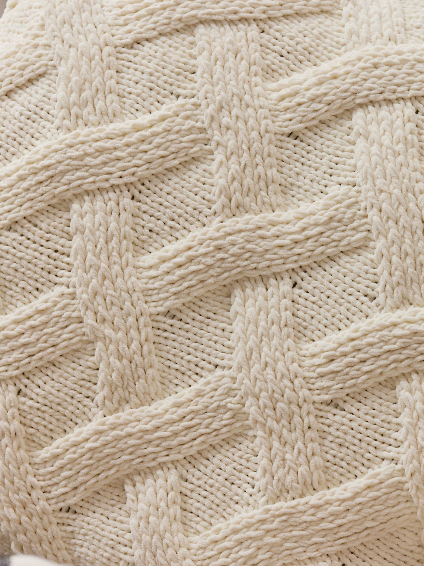 Cushion Cover - Knitted Soft White