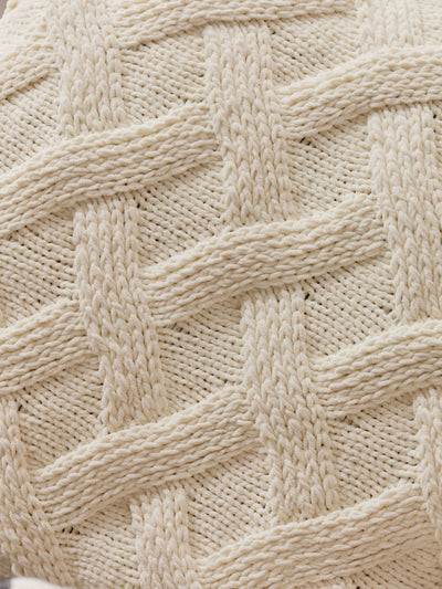 Cushion Cover - Knitted Soft White