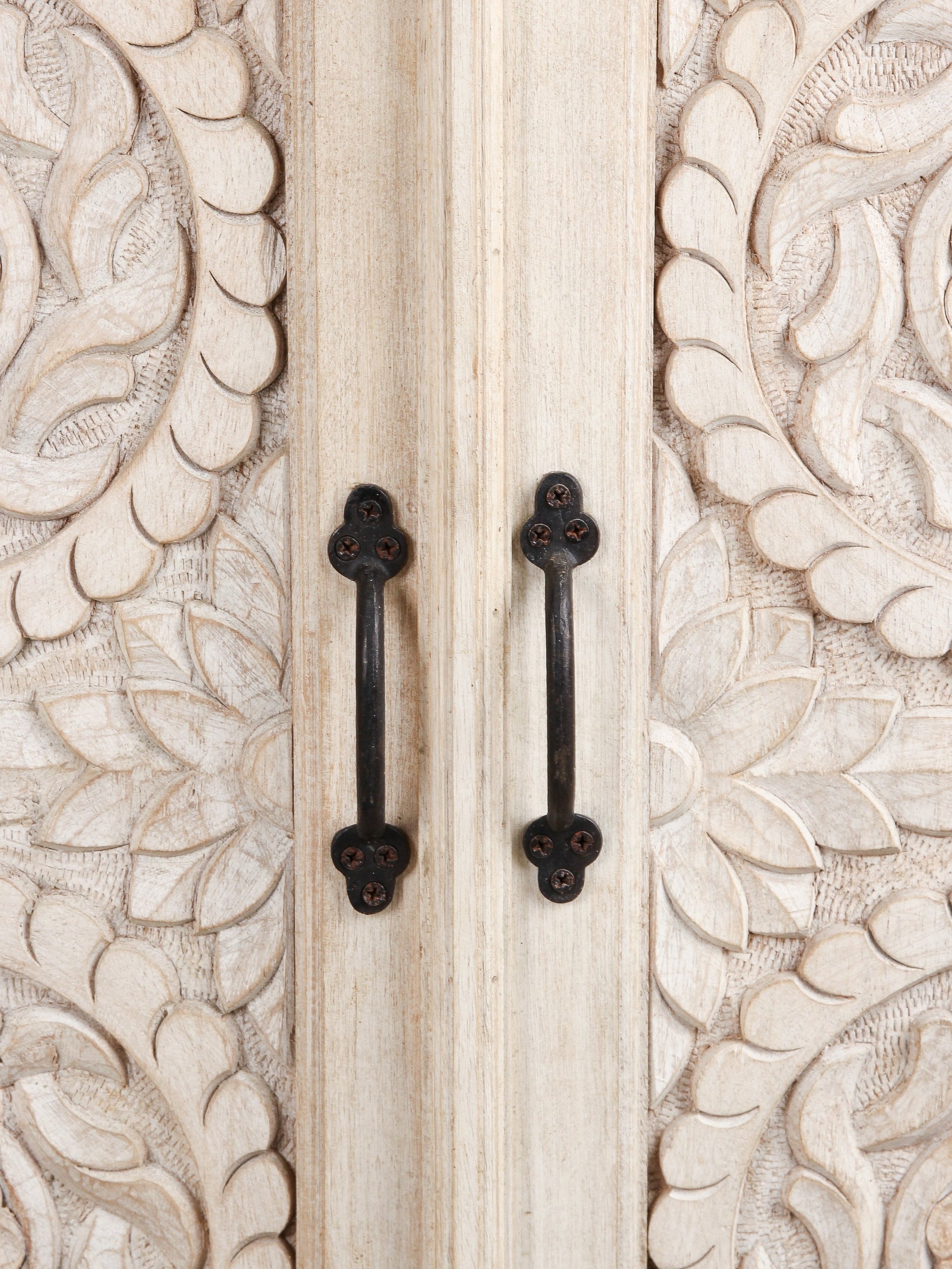 Hand Carved Mangifera Industrial Cabinet