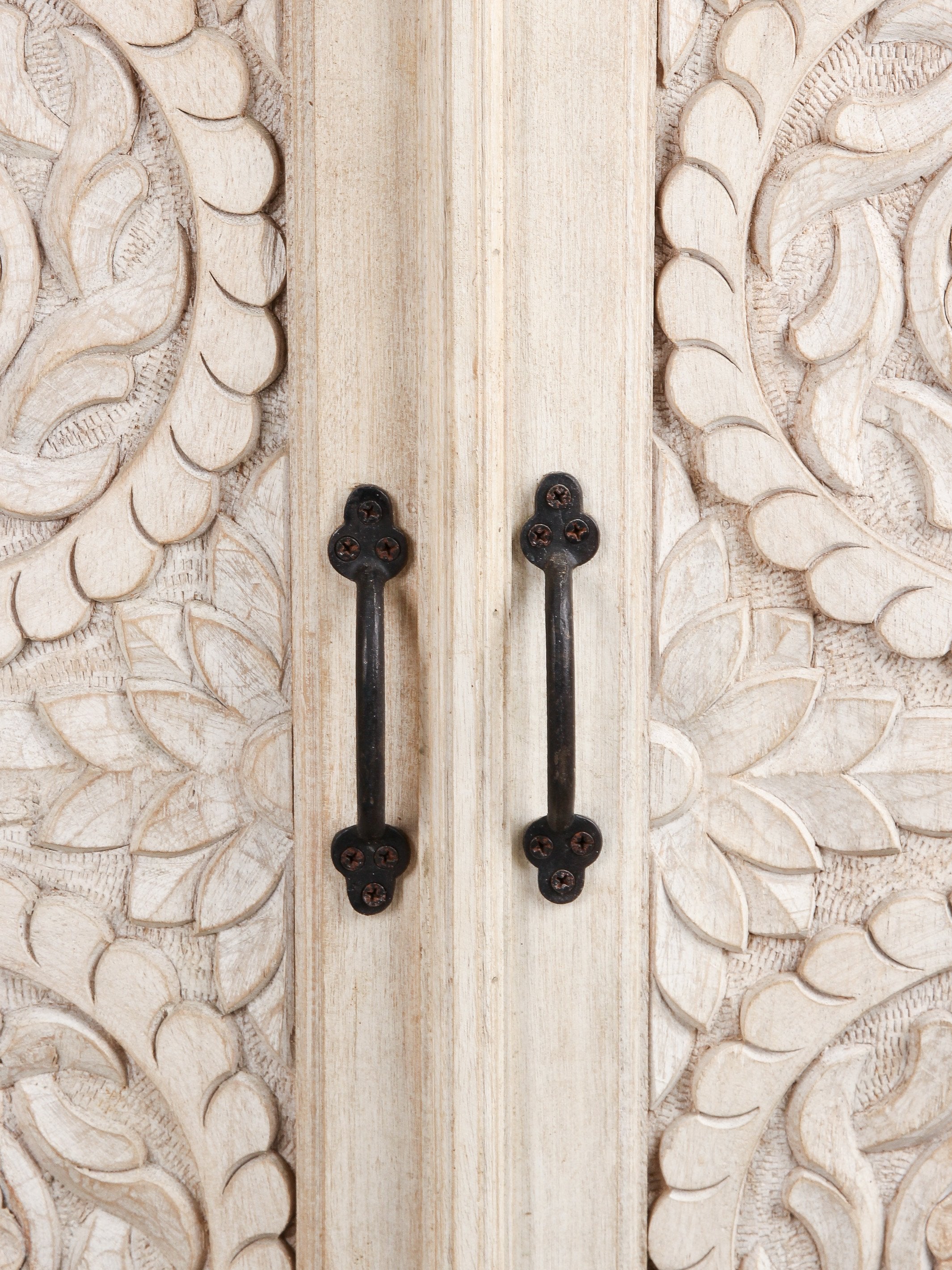 Hand Carved Mangifera Industrial Cabinet