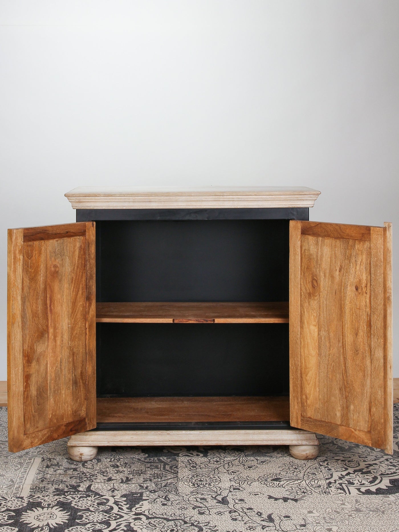 Hand Carved Mangifera Industrial Cabinet