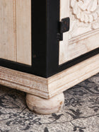 Hand Carved Mangifera Industrial Cabinet