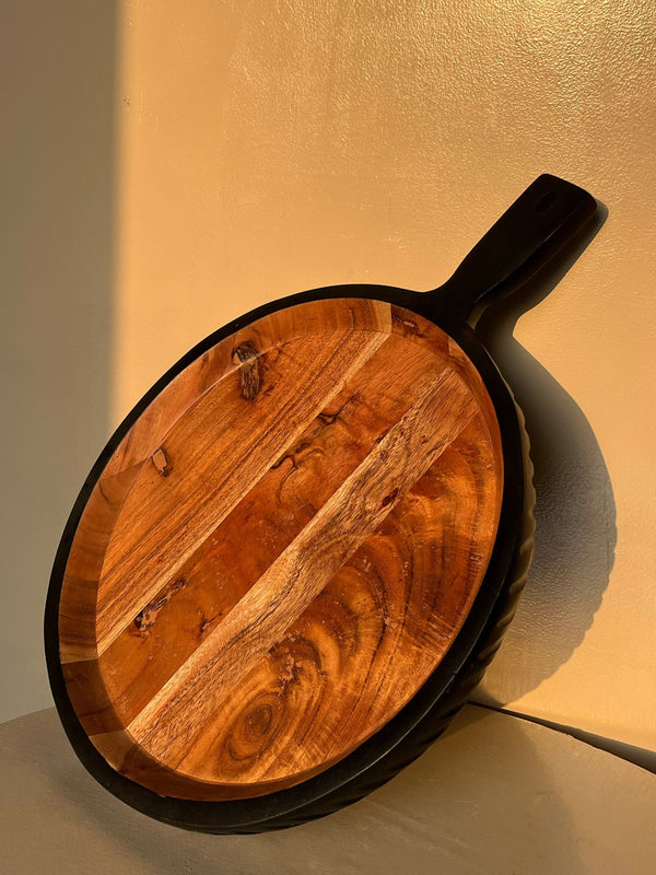 Acacia Wood Server with Handle