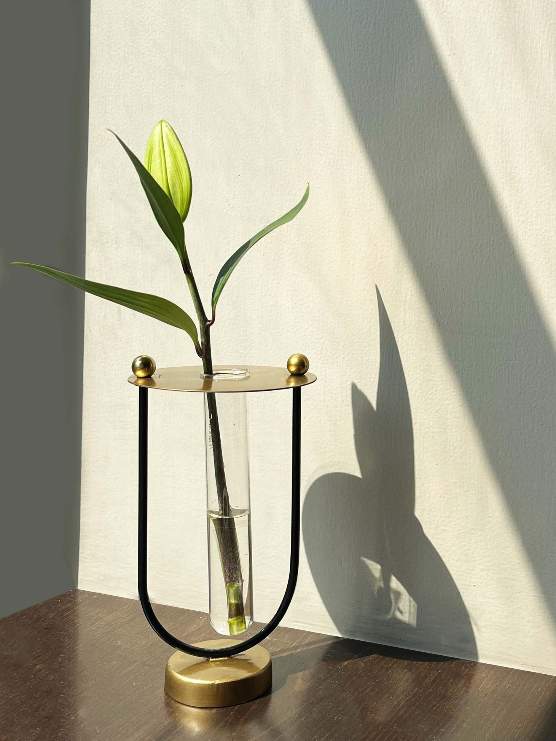 Gold Budvase with Test Tube