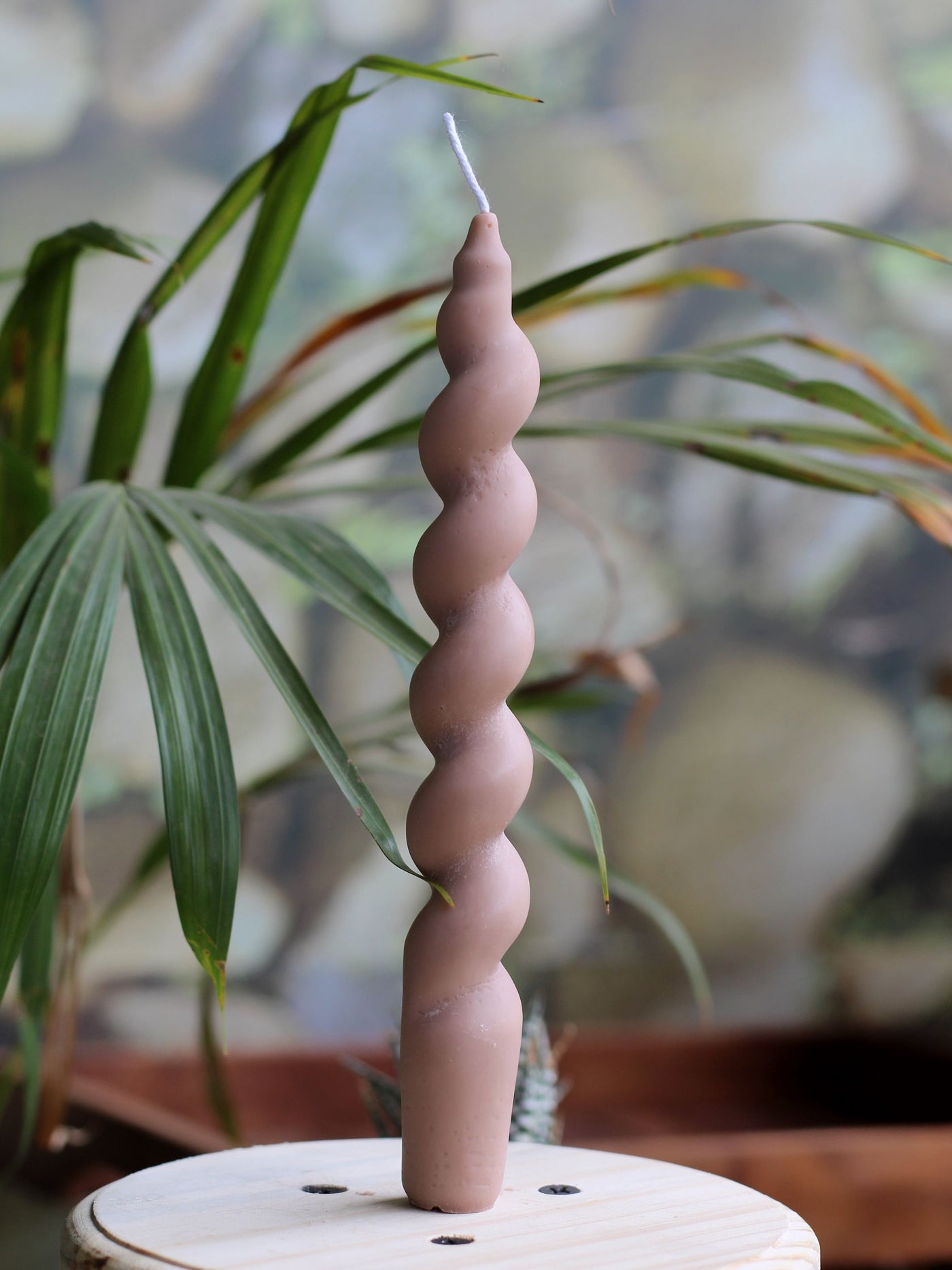 Shade of Brown Spiral Taper Candle