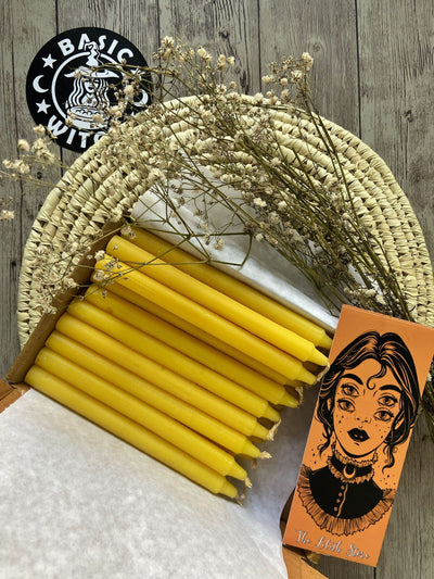 Yellow Soy Taper Candle | Spell Work