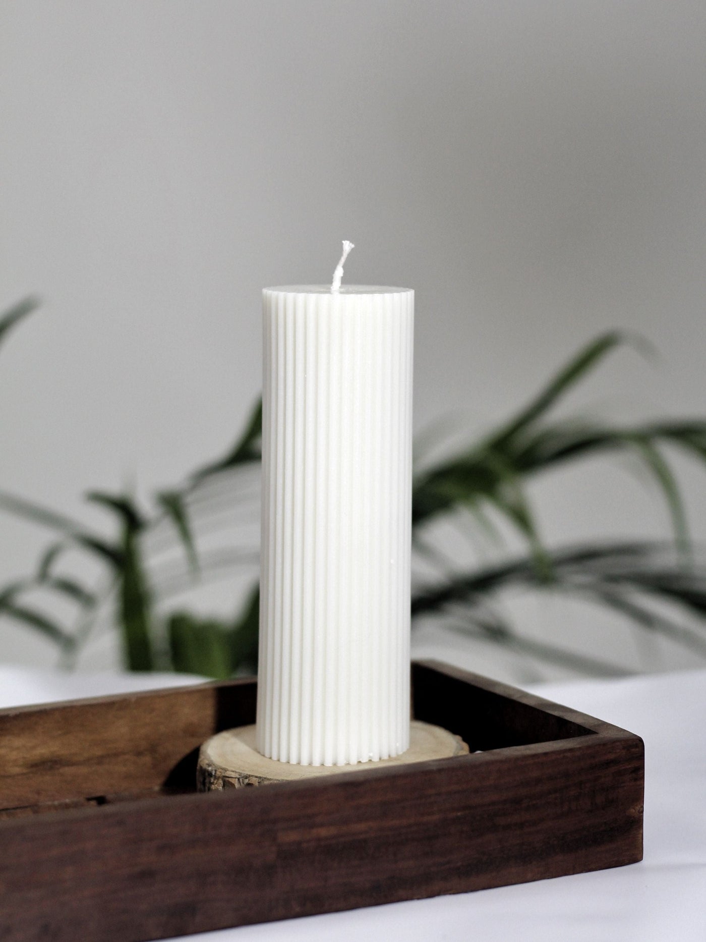 Irregular White Pillar Candle