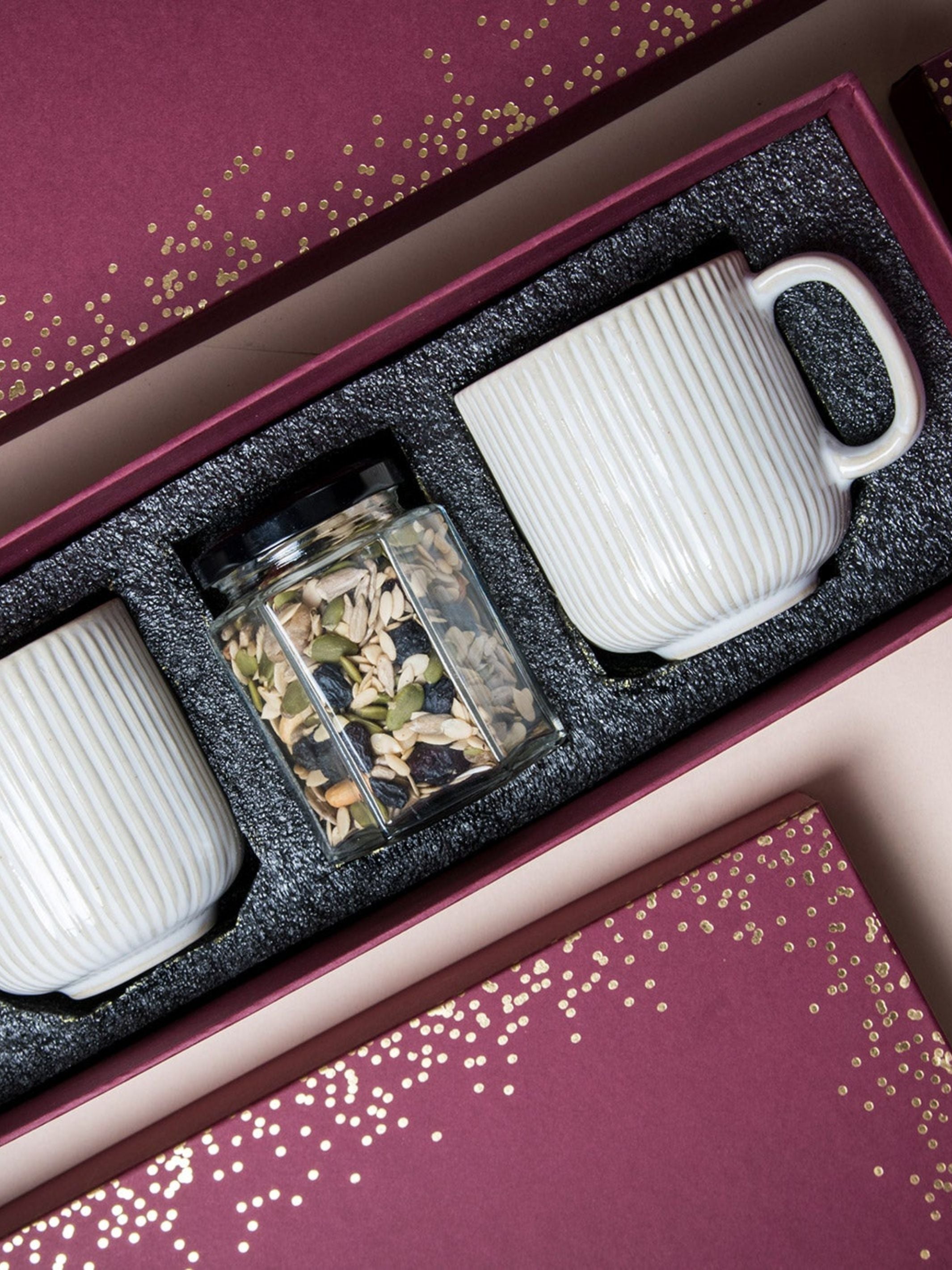 Ivory Mugs & Trail Mix Gift Box