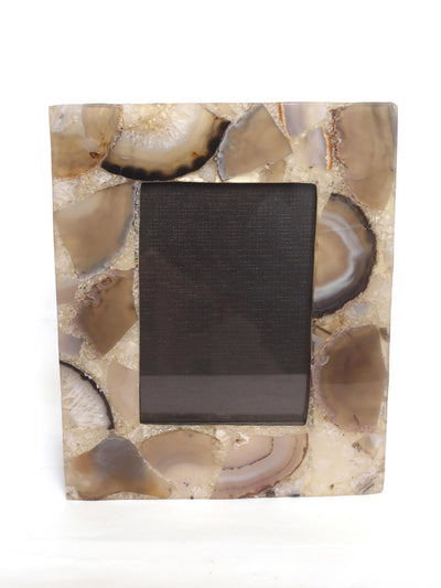 Semi Precious Photo Frame - Natural Agate