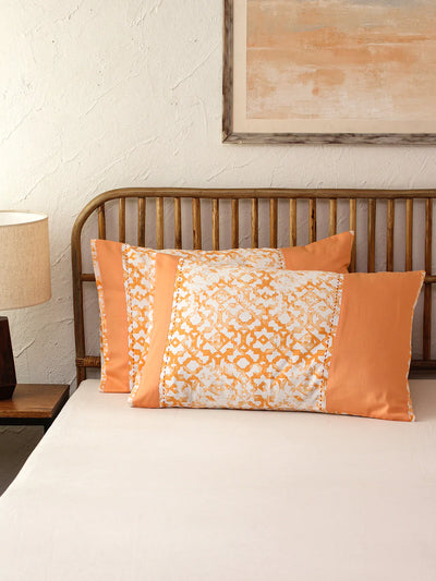 Jaali Orange Pillow Cover