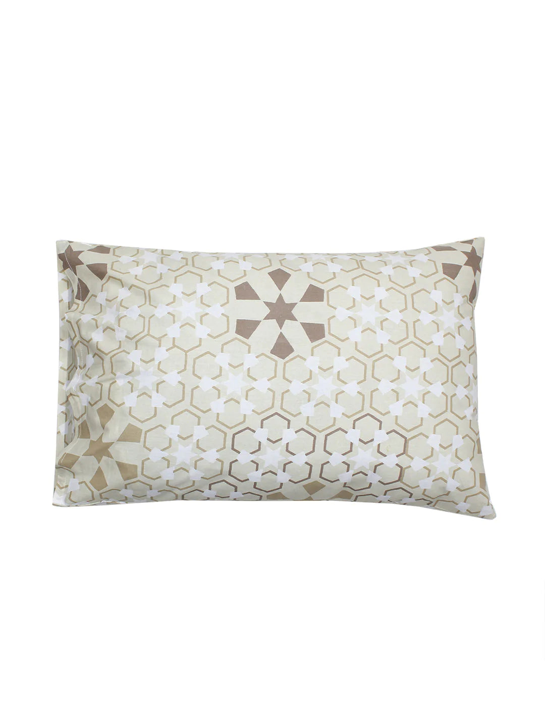 The Wily Kaleidoscope Beige Pillow Cover
