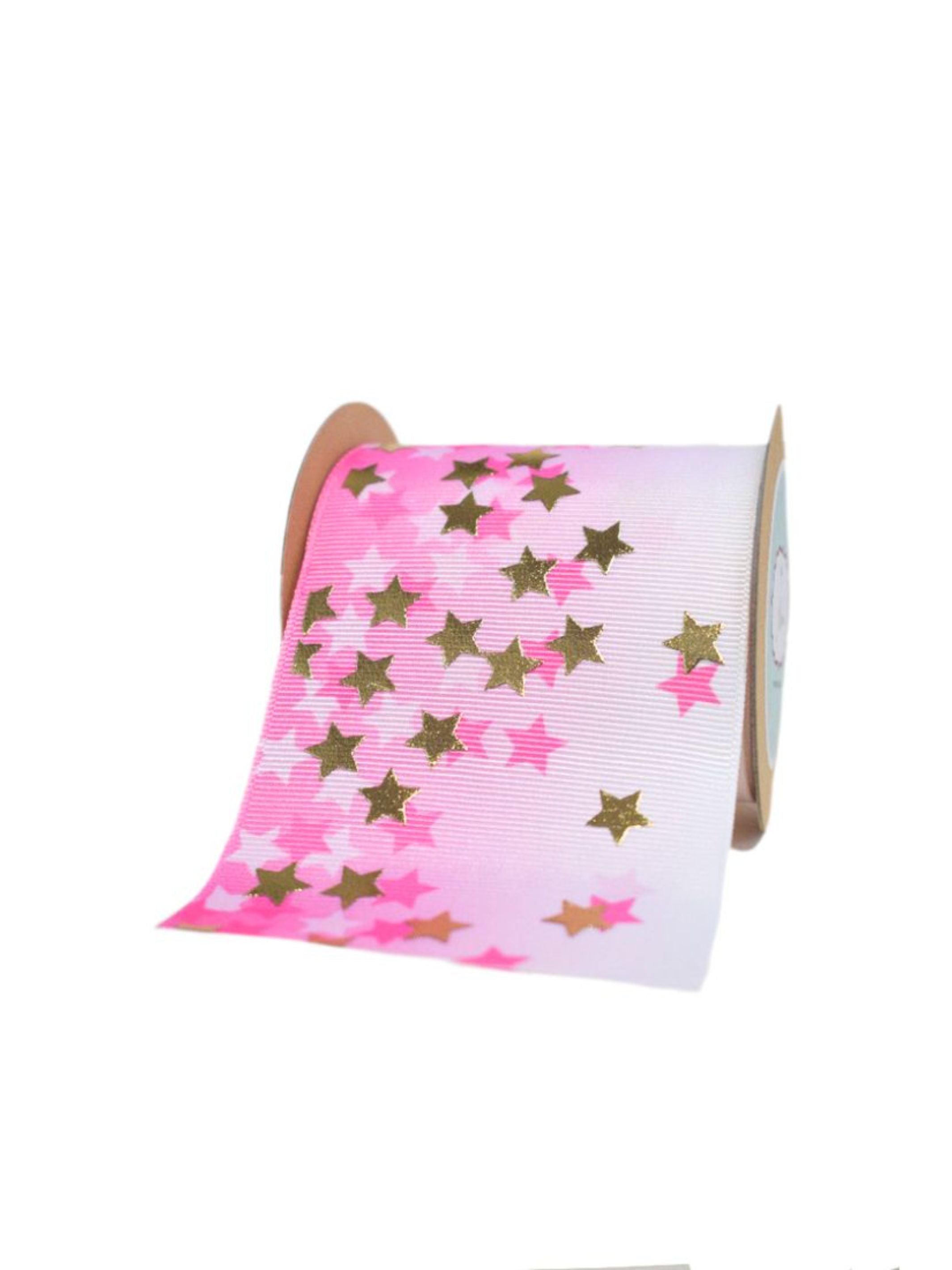 Grosgrain With Gold Stars Ribbon