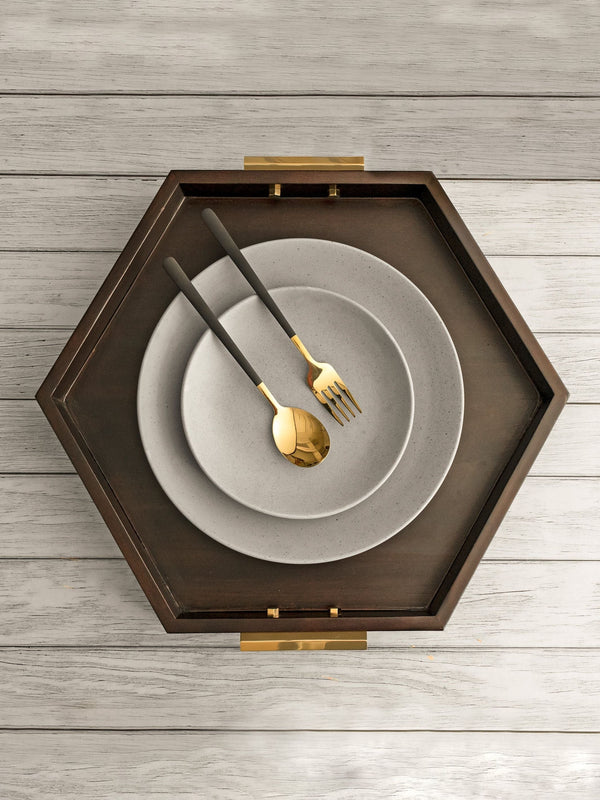 Wooden Hex Tray