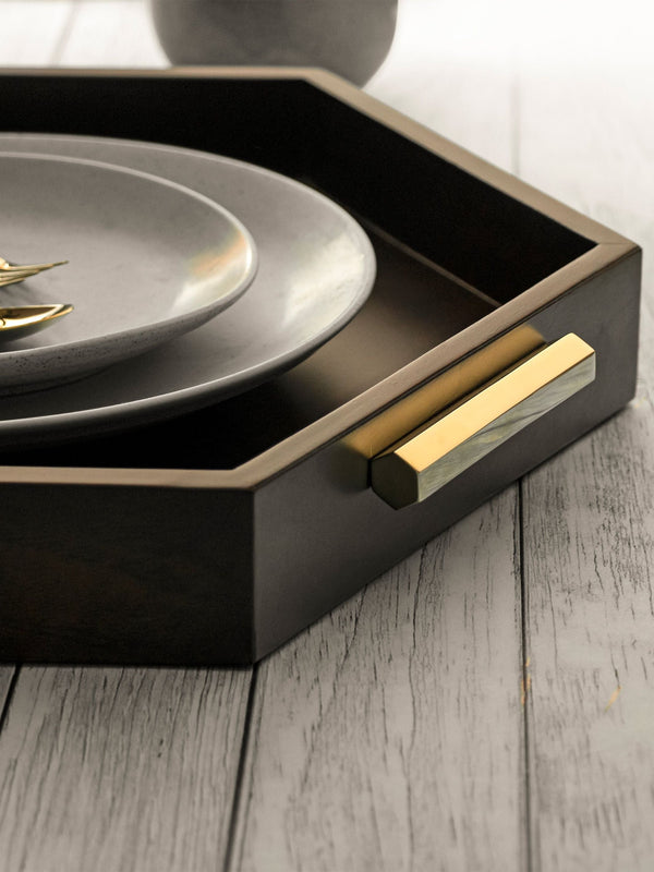 Wooden Hex Tray