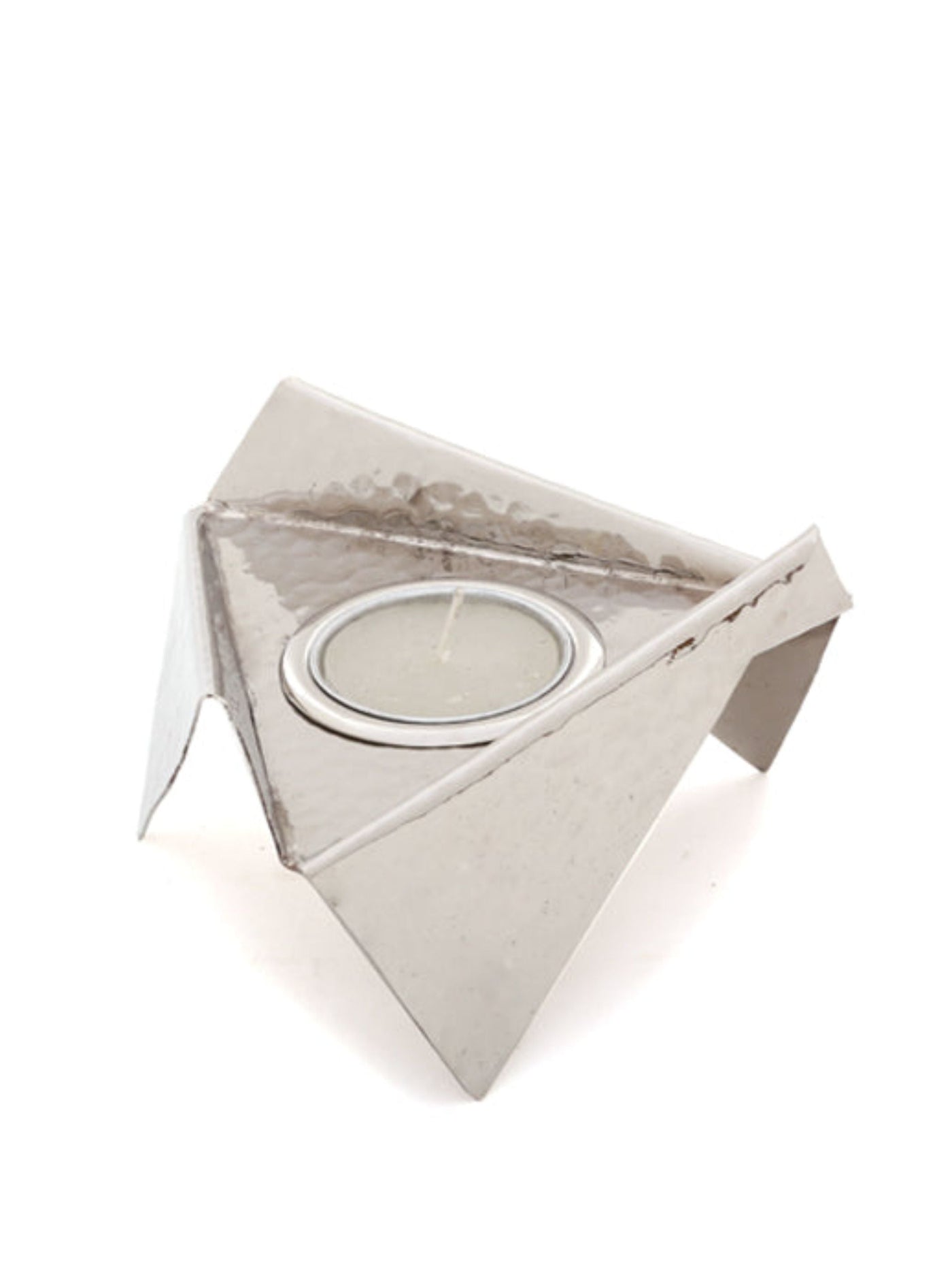 Tea Light Candle Holder Origami - Chrome