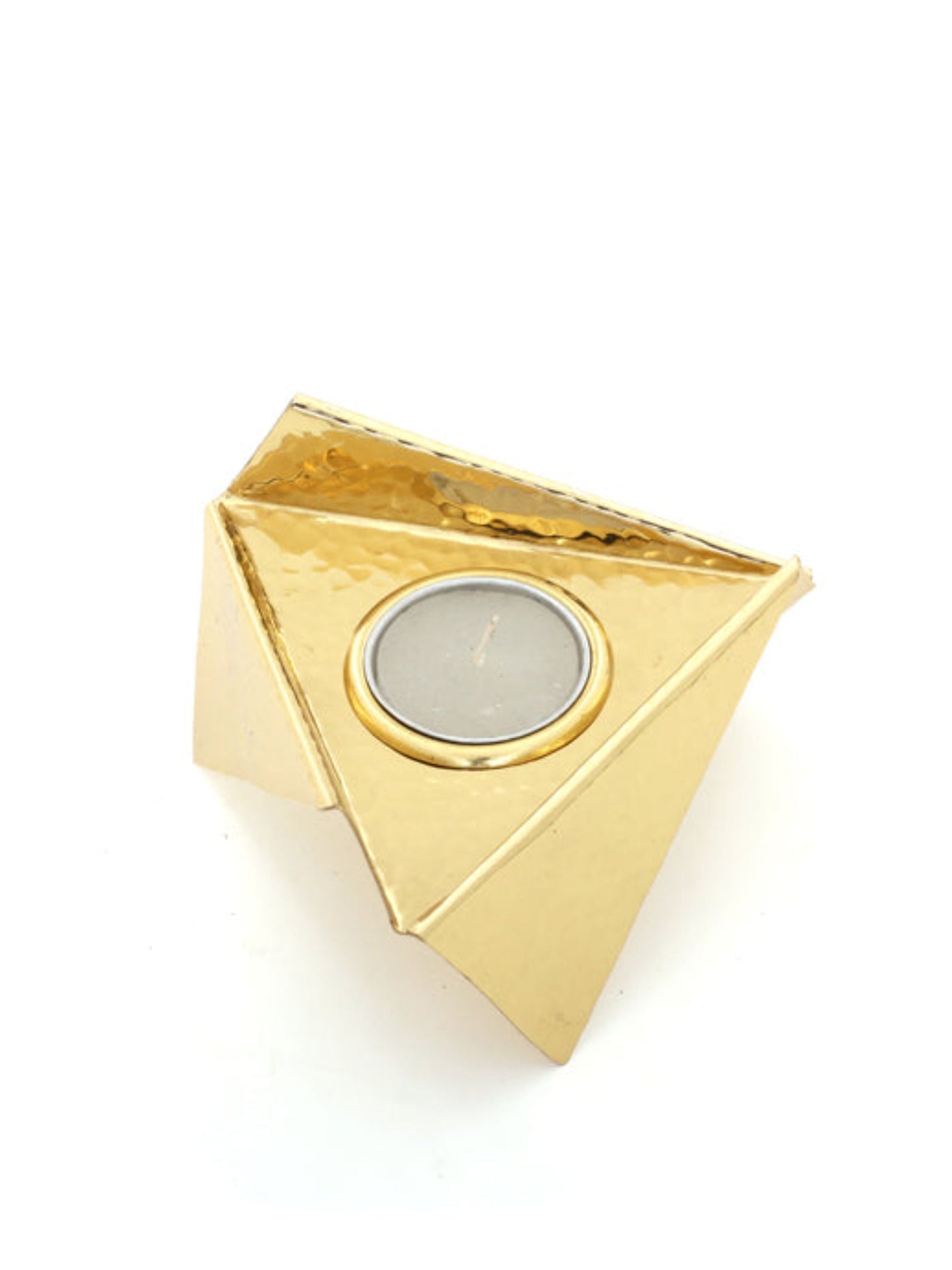 Tea Light Candle Holder Origami - Brass