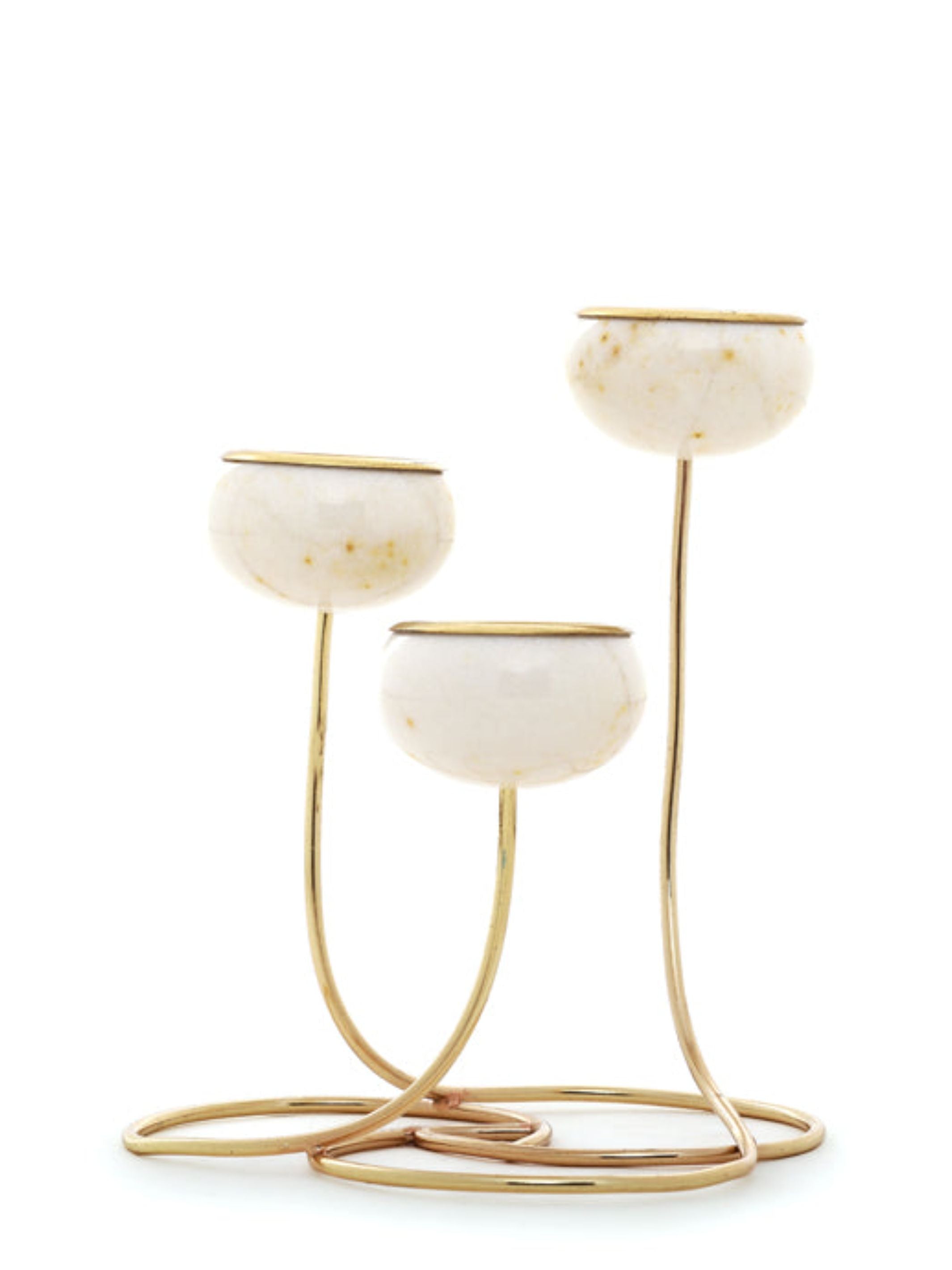 Marble Trilight with Metal Stand