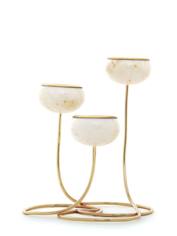 Marble Trilight with Metal Stand
