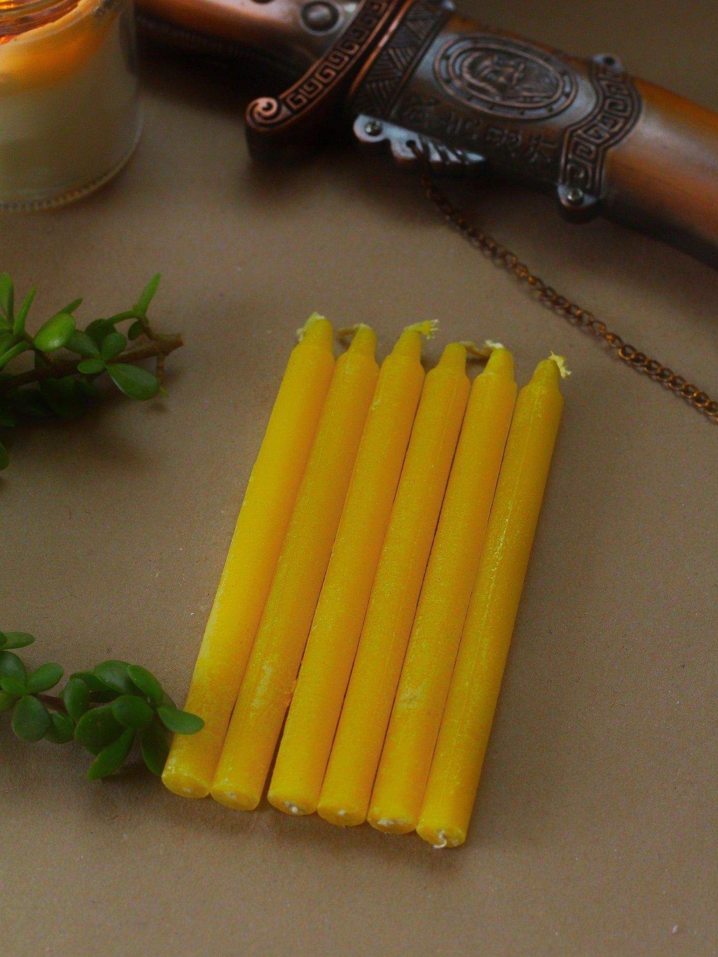 Yellow Taper Candle | Spell Work