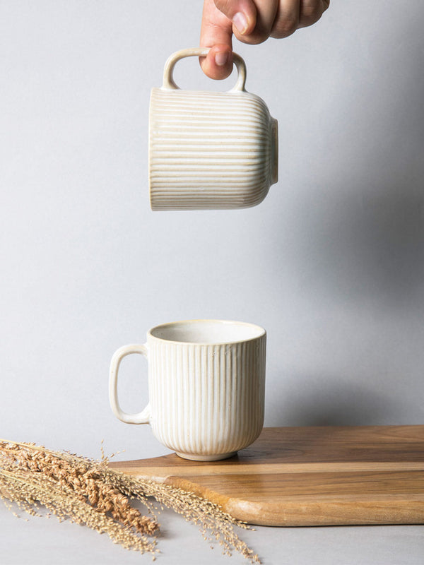 Striped Ivory Mug
