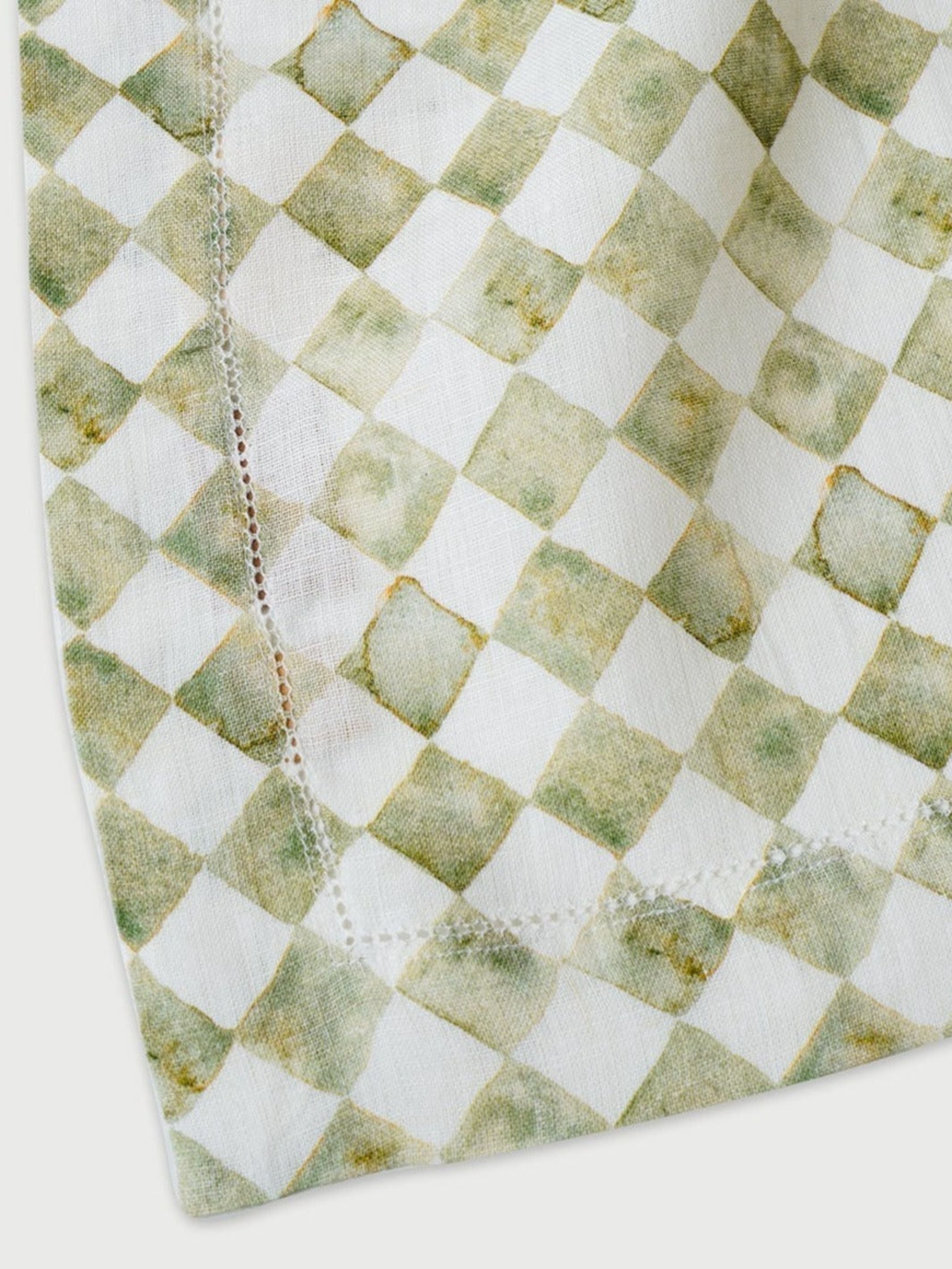 Table Runner - Checkered Green