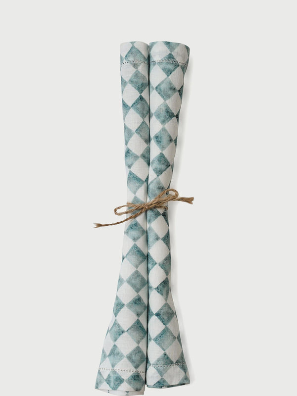 Table Napkin - Checker Blue