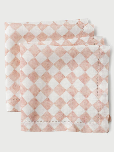 Table Napkin - Checker Blush