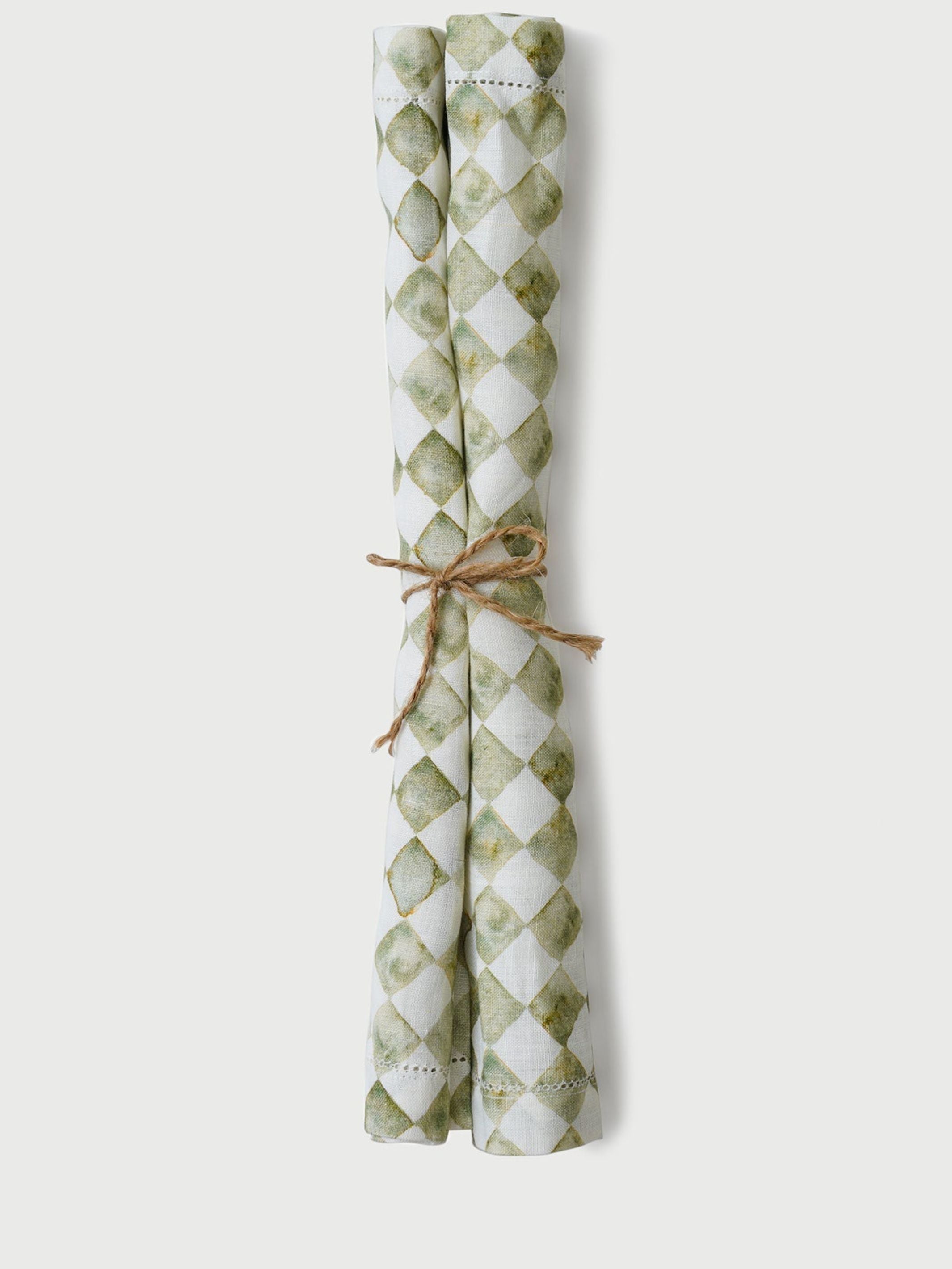 Table Napkin - Checker Green