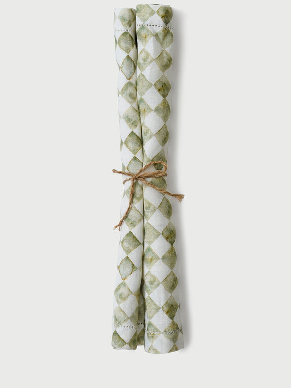 Table Napkin - Checker Green