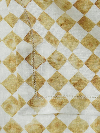 Table Napkin - Checker Ochre