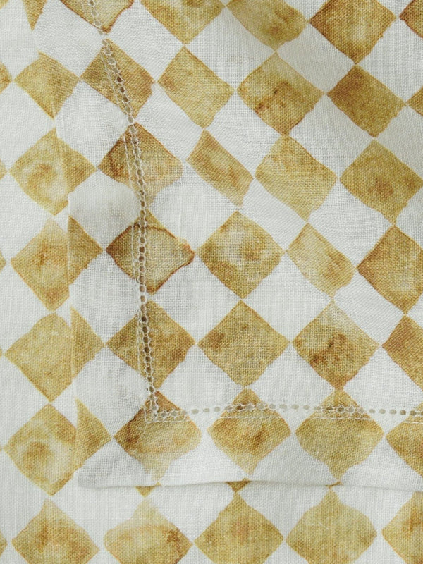 Table Napkin - Checker Ochre