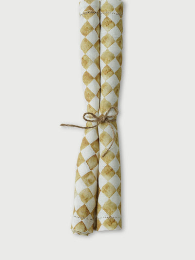 Table Napkin - Checker Ochre