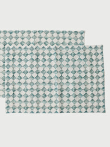 Table Mat - Checker Blue