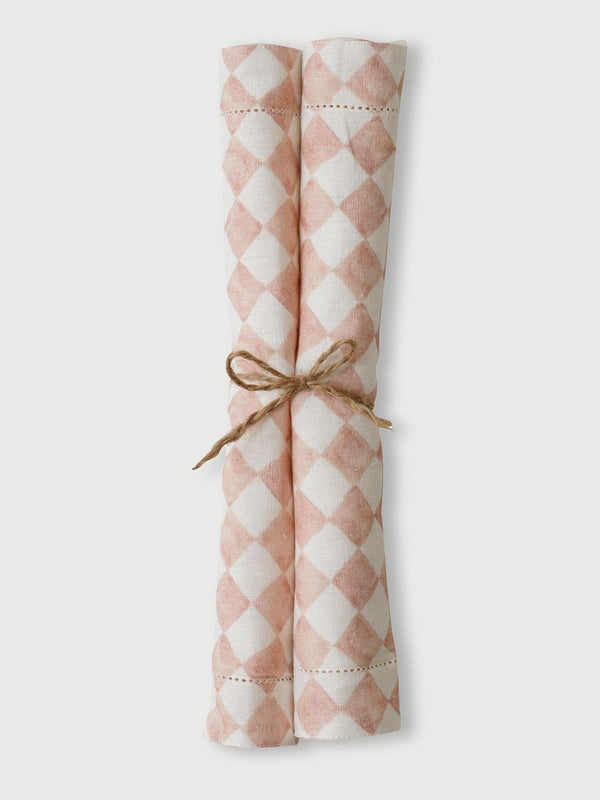 Table Mat - Checker Blush