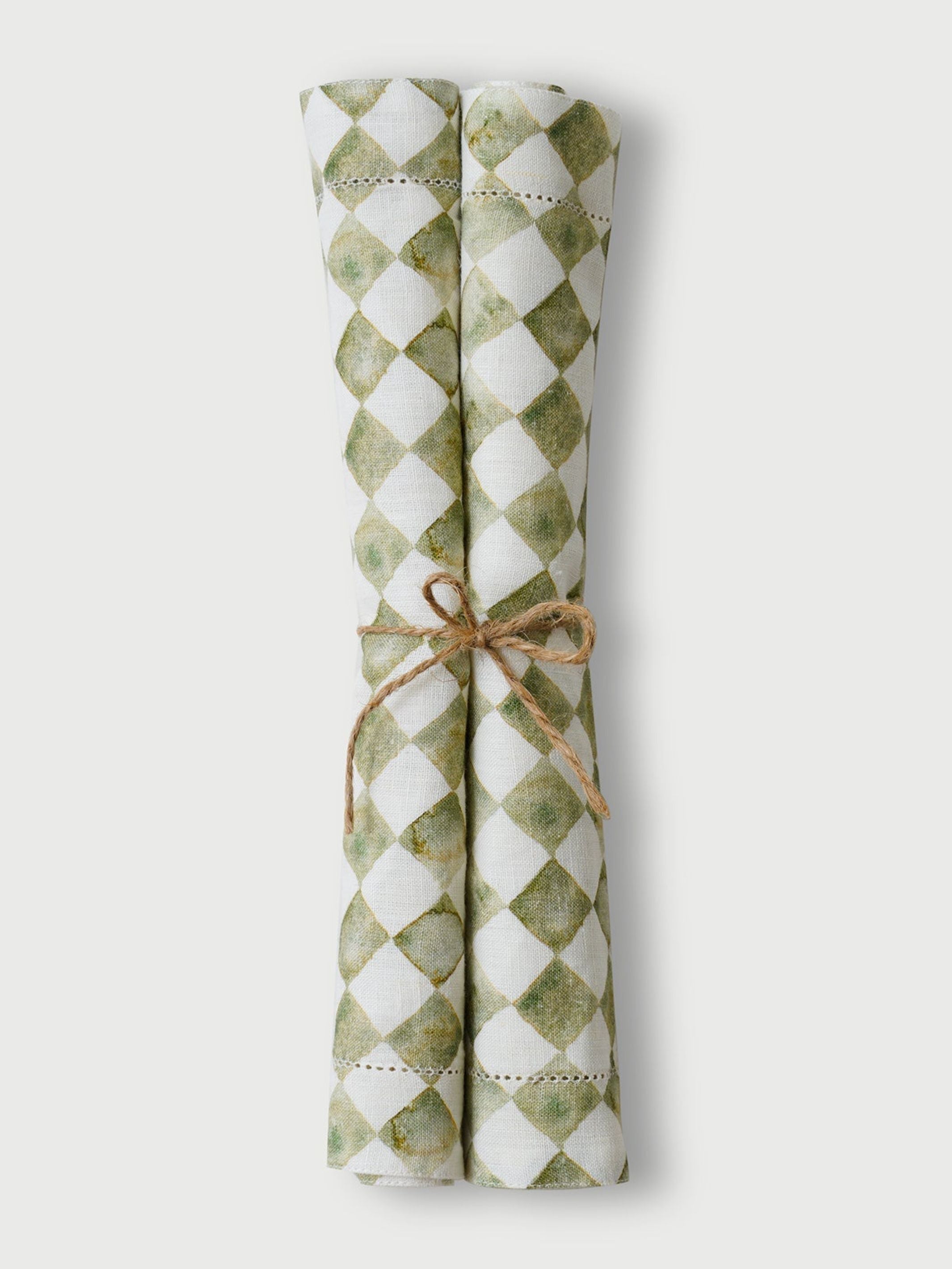 Table Mat - Checker Green