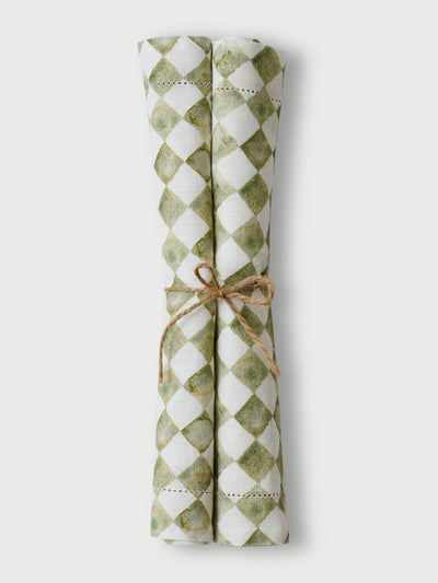 Table Mat - Checker Green