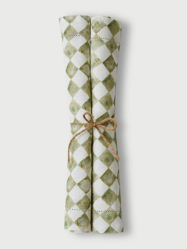 Table Mat - Checker Green