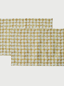 Table Mat - Checker Ochre