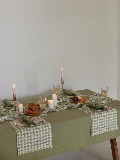 Linen Table Cover - Fern