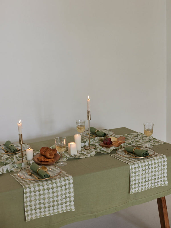 Linen Table Cover - Fern