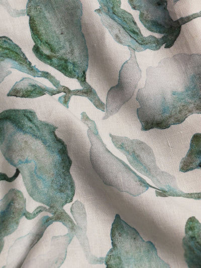 Cascade Teal Linen Table Runner