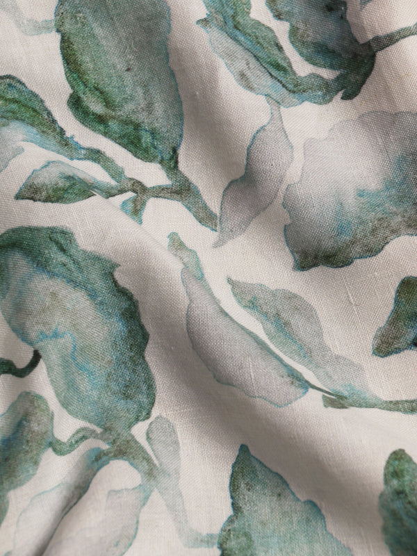 Cascade Teal Linen Table Runner