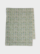 Mosaic Sage Linen Table Runner