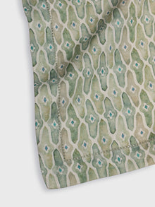 Mosaic Sage Linen Table Runner
