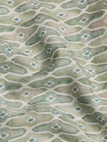 Mosaic Sage Linen Table Runner