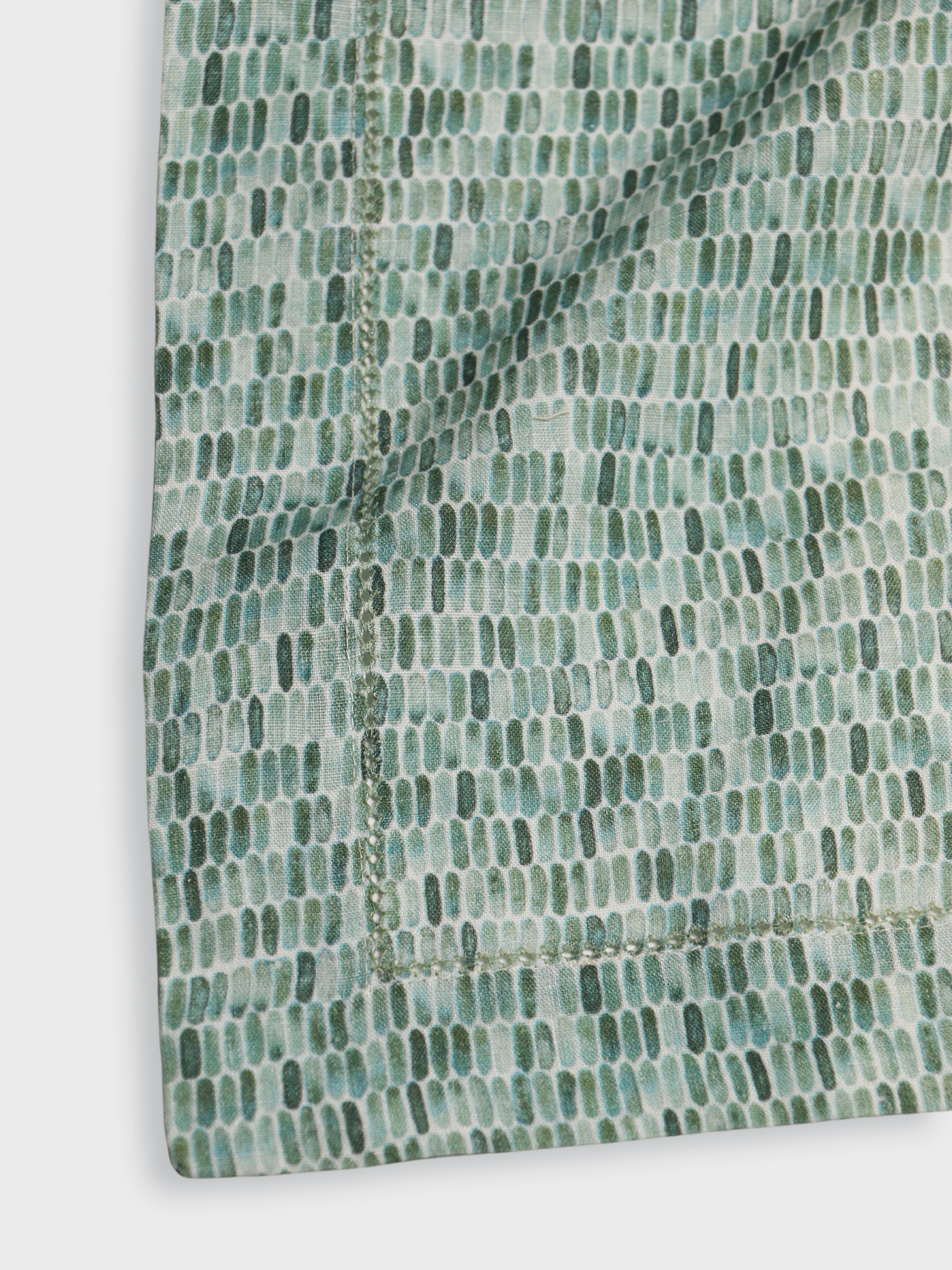 Speckle Teal Linen Table Runner