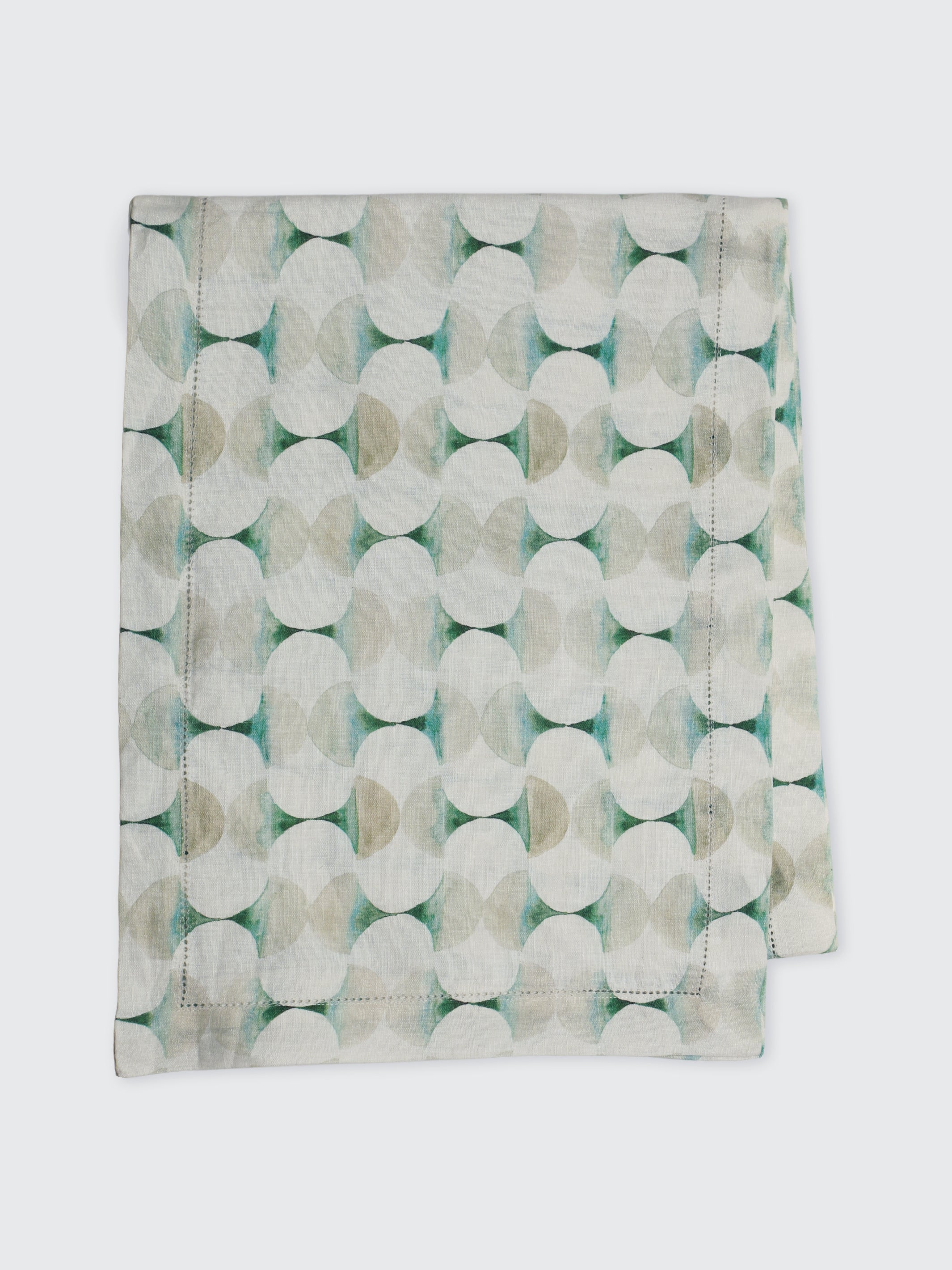 Cove Teal Linen Table Cover